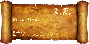 Kuna Rita névjegykártya